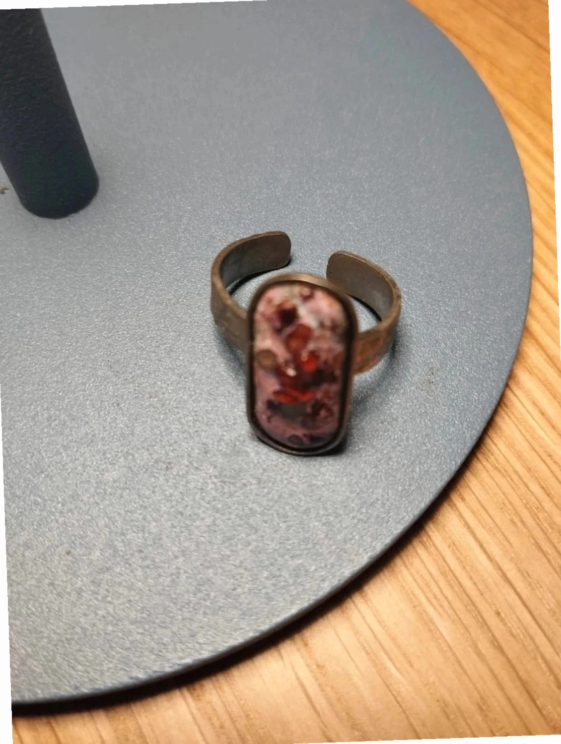 Vintage zilveren ring. Bloemenmotief. Verstelbare maat – photo 3